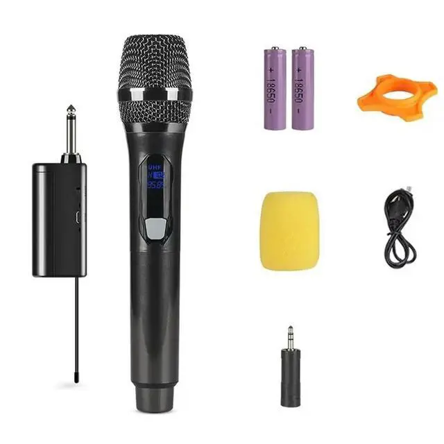 Alt view image 4 of 6 - UHF Microphone With Rechargeable Receiver Karaoke Set For Singing, DJ Party, Church Speech,Home KTV
