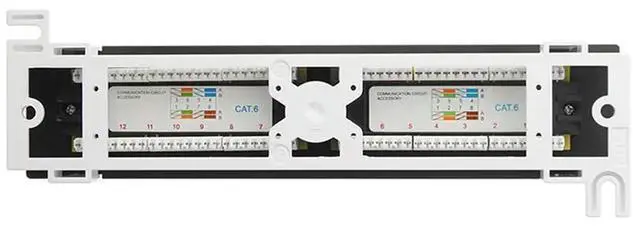 Alt view image 5 of 6 - 2X Network Tool Kit 12 Port CAT6 Patch Panel RJ45 Networking Wall Mount Rack With Surface Wall Mount Bracket
