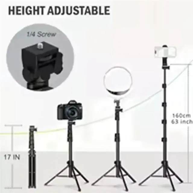 Alt view image 6 of 6 - 160Cm Tripod For Cell Phone Camera Phone Stand Tripod With Remote And Phone Holder Tripod Video Recording