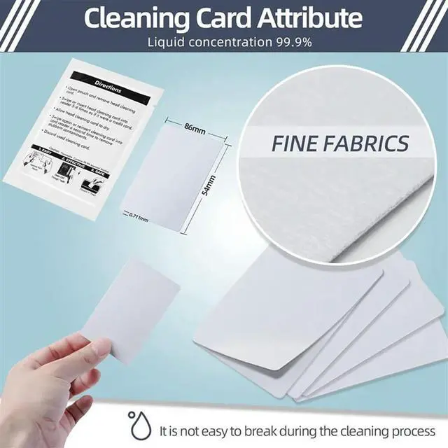 Alt view image 2 of 3 - CR80 Cleaning Cards, Dual Side Card Reader Cleaner, POS Swipe Terminal Cleaning Cards CK-CR80 Card Chip Cleaner (60PCS)