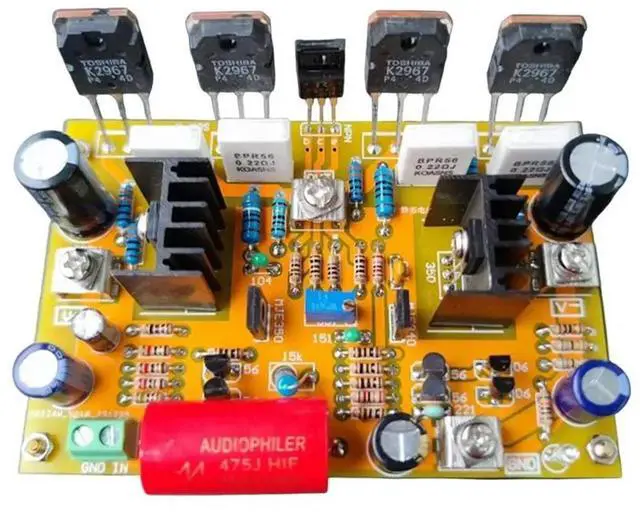 Main image of HIFI K2967 High Power 200W Single Channel High Voltage Dual Parallel FET Discrete Mono Amplifier Board For Onsemi