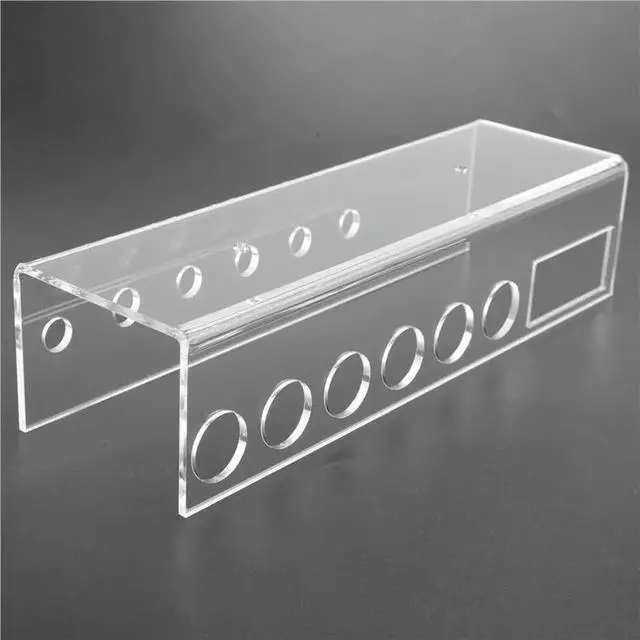 Alt view image 3 of 3 - 6X Wall-Mounted Acrylic Dry Erase Marker Holder, 6 Slot Clear Eraser Marker Organizer For Office School Home