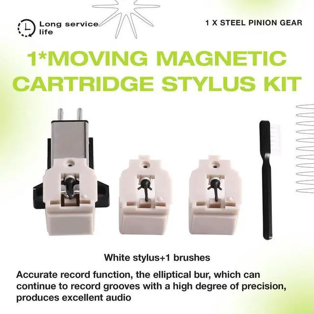 Alt view image 3 of 3 - Replacement Parts For LP Vinyl Record Player Turntable Phonograph AT3600L Magnetic Cartridge Stylus+ AT3600L Needle