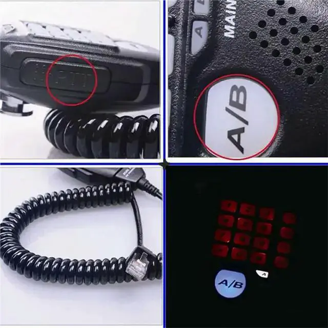 Alt view image 3 of 3 - AT-588UV AT-778UV Walkie Talkie Handheld Microphone PTT Mic Speaker Hand FM Band Car Mobile Radio Talk Microphone