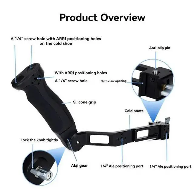 Alt view image 2 of 3 - l Folding Rotating Gimbal Sling Handle Adjustment Grip For Ronin RS Camera Handle