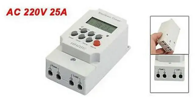 Alt view image 3 of 3 - 5X KG316T-II Din Rail Microcomputer Time Control Switch Time Control Timer AC220V 25A DIGITAL TIMER SWITCH Relay Control