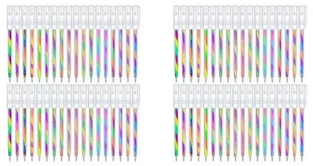 Main image of 72 Pcs Rainbow Gel Pens Color Changing Glitter Neon Gel Pens Rainbow Pens For Adult Coloring Book