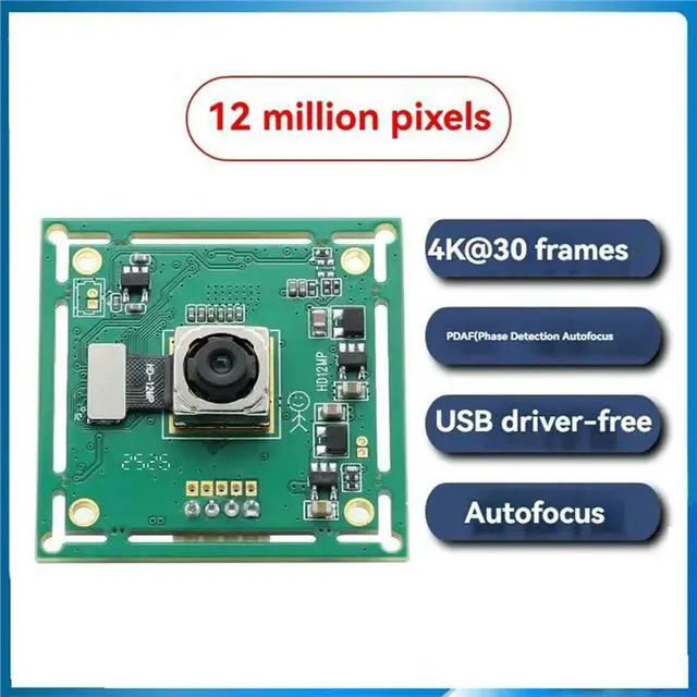 Alt view image 2 of 3 - 12MP 4K Auto Focus USB Camera High Speed HD PC Video Webcam IMX362 Sensor No Distortion Lens Plug And Play