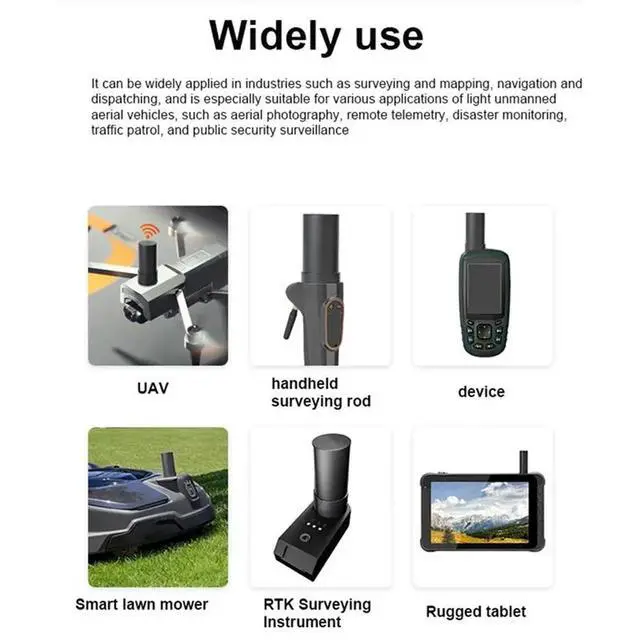 Alt view image 2 of 3 - Full Band L1 L2 L5 B3i E5 IP67 Quadrifilar Helical SMA High-Precision GPS GNSS Active RTK Antenna For F9P Module