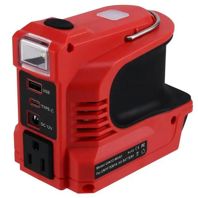Alt view image 2 of 3 - Power Adapter 180W Power Inverter For Craftsman 20V DC20V To AC 110V With USB & Type-C US PLUG