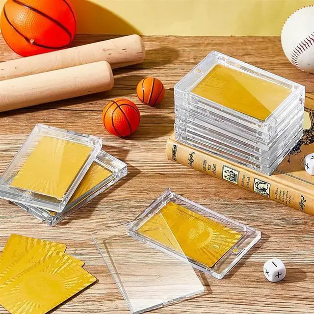 Alt view image 2 of 3 - 100 Pt Magnetic Card Holders For Trading Cards, Magnetic Card Holders For Thick Baseball Football Hockey Cards