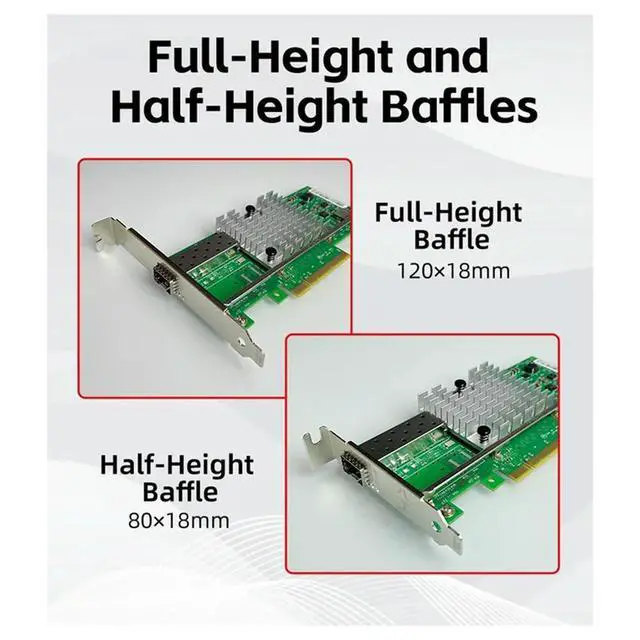 Alt view image 2 of 3 - PCIE 10G SFP+ Network Card For Main Control,Full-Height Universal, 10G Rate, PCIE X8 Single SFP+ Network Card NIC