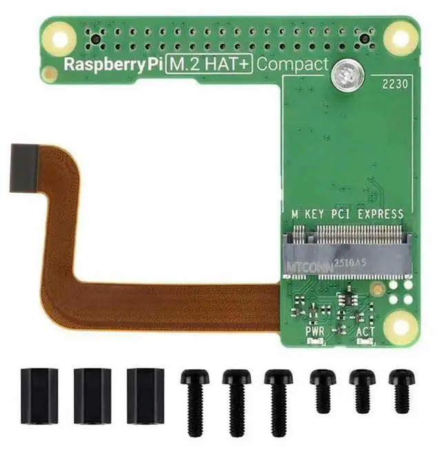 Main image of For Raspberry Pi 5 Compatible PCIE To M. 2 HAT+ Compact Expansion Board Nvme SSD Accessories For Raspberry Pi 5