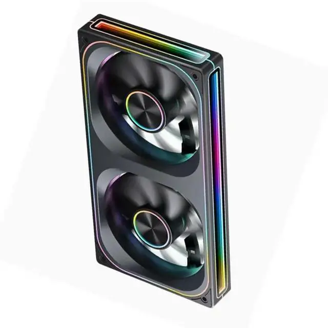 Alt view image 3 of 3 - ZA-240 Case Cooling Fan ARGB 12Cm Connected Building Block Fan PWM Silent Chassis Fan
