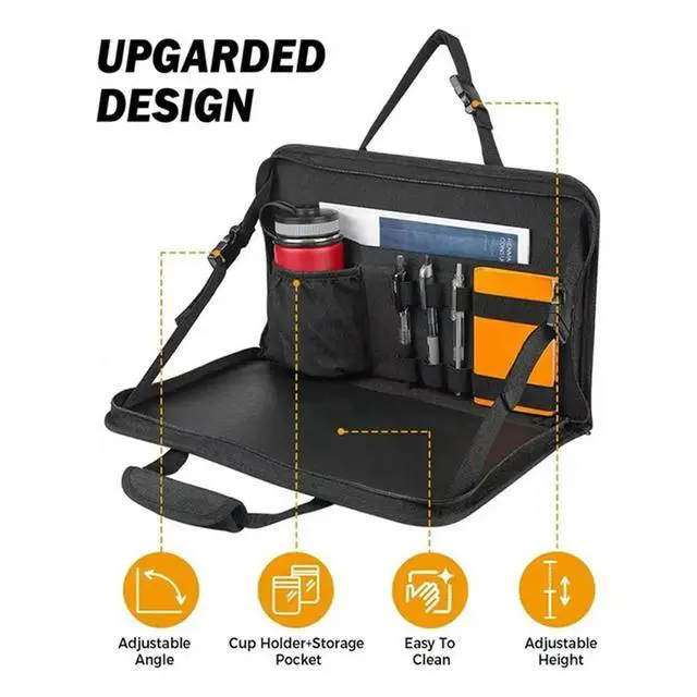 Alt view image 3 of 3 - Multifunctional Laptop Bag Waterproof Office Desk Car Steering Wheel Handbag Eating Tray For 7-15" Notebook Work Table
