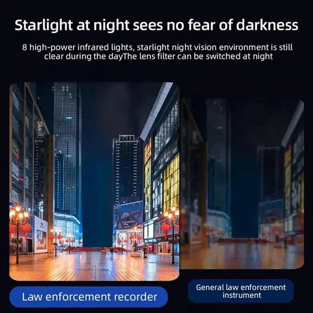 Alt view image 2 of 3 - 1080P Video Recorder Camera Wearable HD Body Camera With Night Vision 6-8 Hours Life Law Enforcement Guard