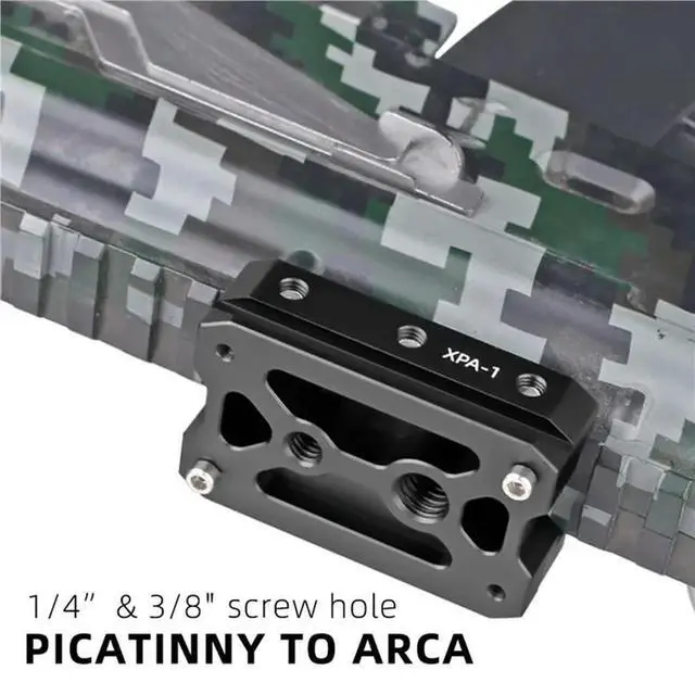 Alt view image 2 of 3 - 5X Picatinny Arca Swiss Plate Picatinny Convert To ARCA Quick Release Plate Rail Hunting Tripod Dovetail Mount Adapter