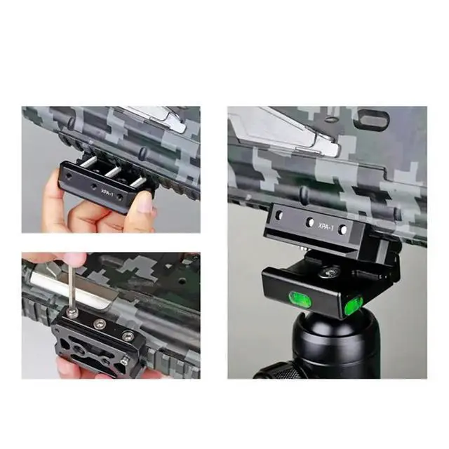 Alt view image 3 of 3 - 5X Picatinny Arca Swiss Plate Picatinny Convert To ARCA Quick Release Plate Rail Hunting Tripod Dovetail Mount Adapter