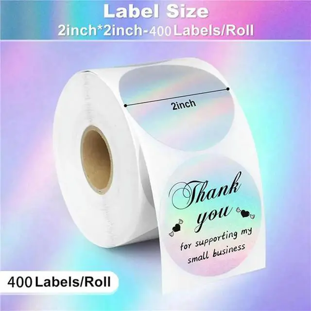 Alt view image 2 of 3 - 2Inch Thermal els, 2000 Pcs Round Self-Adhesive Direct Thermal Printer el For Color Coding el Printer, Logo