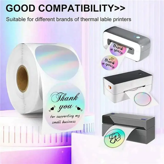 Alt view image 3 of 3 - 2Inch Thermal els, 2000 Pcs Round Self-Adhesive Direct Thermal Printer el For Color Coding el Printer, Logo