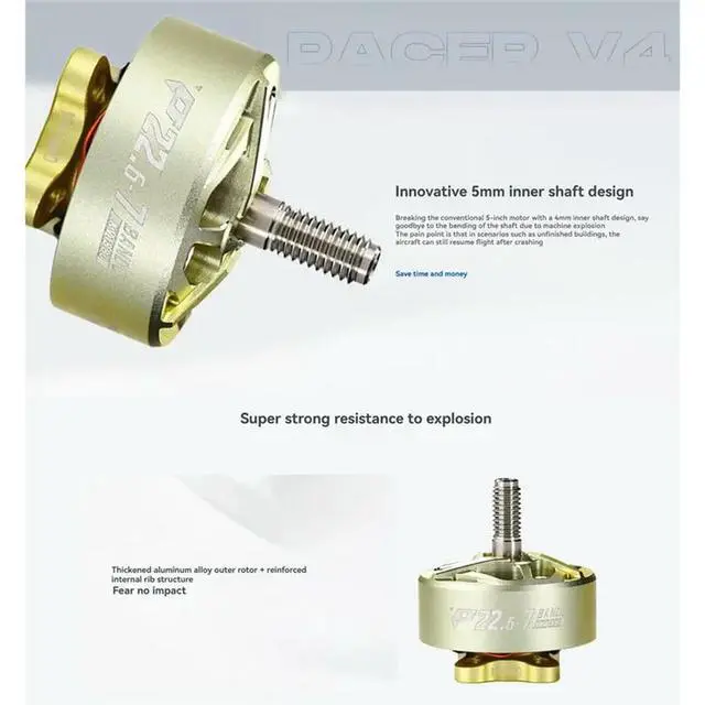 Alt view image 3 of 3 - P22.6-7 1880KV Brushless Motor 6S High-Performance High-Burst Motor For 5 Inch FPV Racing Freestyle Drones