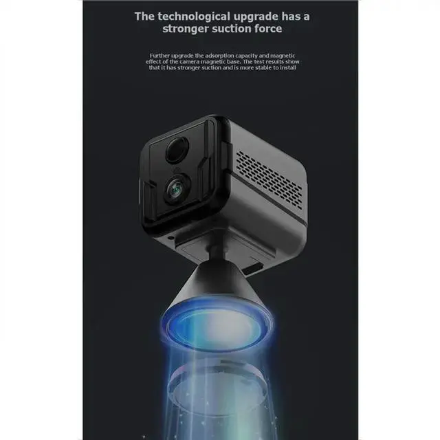 Alt view image 3 of 3 - 2MP Mini Camera Indoor Night Vision Surveillance Security Monitoring Rechargeable 2000 Mah Powered Home Cam