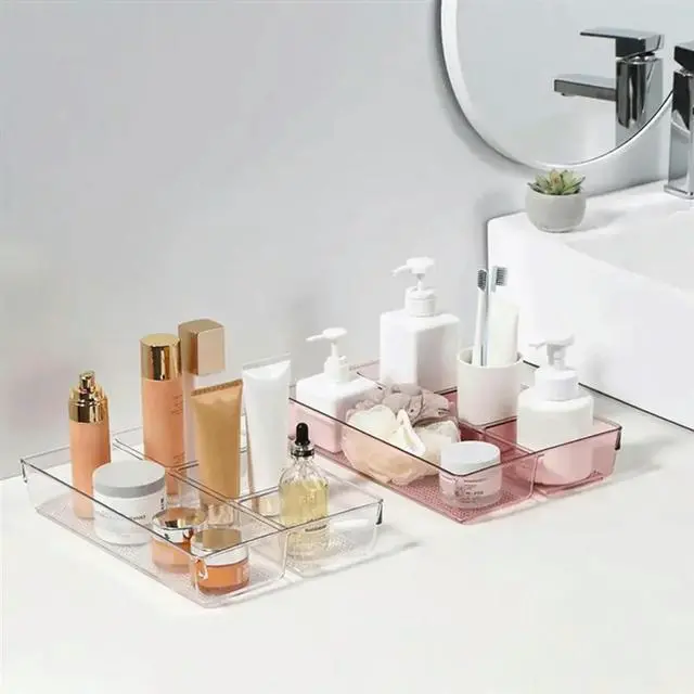 Alt view image 3 of 3 - 25Pcs Clear Drawer Organizers Box Set Smooth Edge Burr Free Transparent Design Cosmetics Containers Versatile