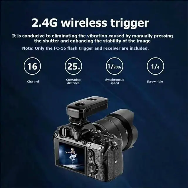 Alt view image 2 of 3 - FC-16 2.4G Camera Shutter With Studio Flash Trigger Dual Receivers For DSLR Mirrorless Cameras