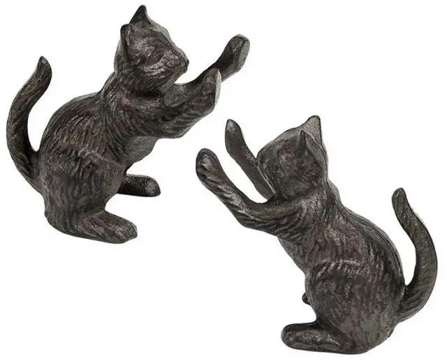 Main image of Cat Decorative Bookends,Book Ends To Hold Books Heavy Duty For Desk,Vintage Black Home Decor, Shelf Decoration
