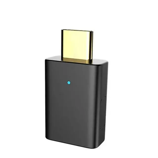 Alt view image 3 of 3 - Audio LC3 Bluetooth5.4 Audio Transmitter Aptx-LL/HD Type-C Stereo Music Adapter With 3.5Mic For PC TV PS4/5