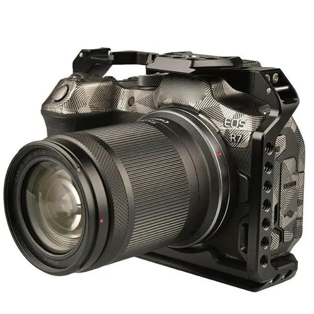 Alt view image 2 of 3 - R7 Full Camera Cage Rig For EOS R7 DSLR Camera 1/4Inch Arca Tripod Bracket