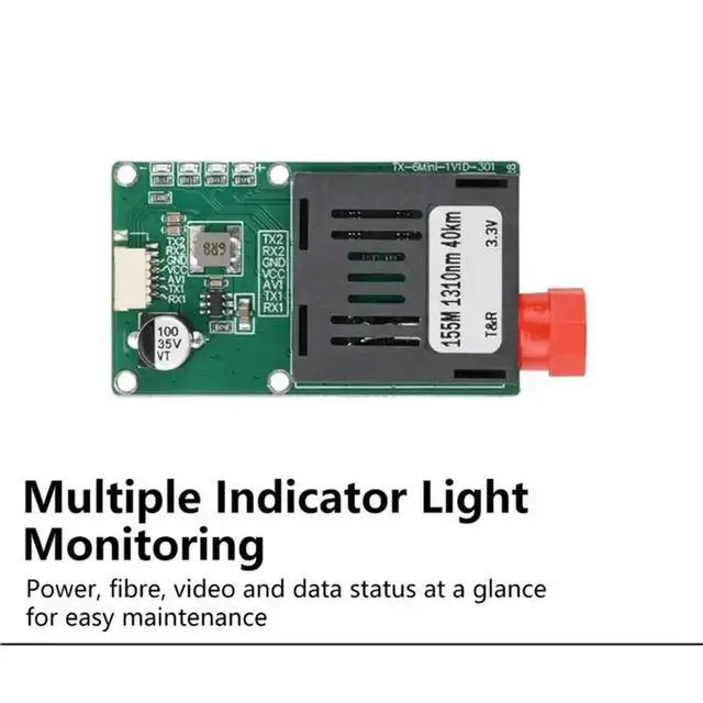 Alt view image 3 of 3 - 2X Fiber Converter Single Mode Single Fiber FC/UPC TX/RX 1 Channel Video+UART TTL SBUS To Optic Controller 0-40Km