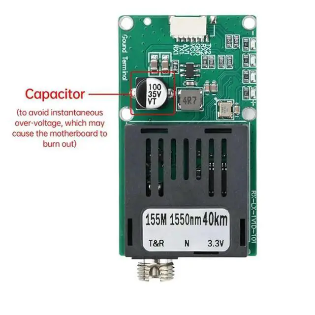 Alt view image 2 of 3 - 2X Fiber Converter Single Mode Single Fiber FC/UPC TX/RX 1 Channel Video+UART TTL SBUS To Optic Controller 0-40Km