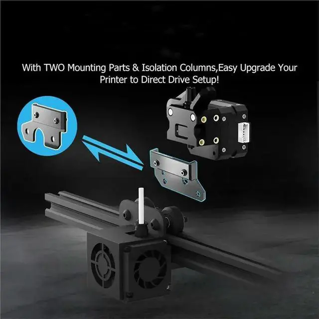 Alt view image 2 of 3 - Printer Extruder For Ender 3 Neo/Ender 3 Pro/Ender Pro/Ender 5 Plus/CR-10 Printer Accessories