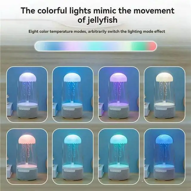 Alt view image 2 of 3 - 2X Jellyfish Lamp Bluetooth Speaker Colorful Hifi Stereo With 3D Surround Sound, Subwoofer, Home Theater System