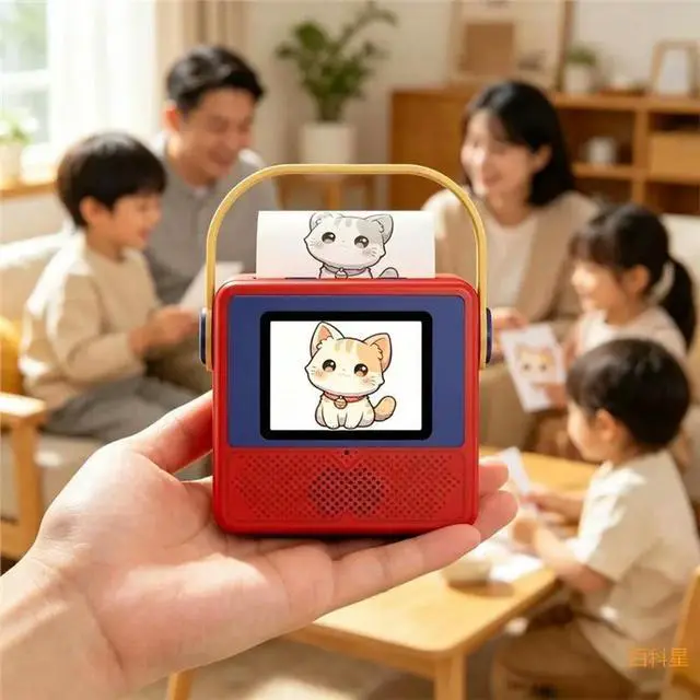 Alt view image 2 of 3 - Thermal Inkless AI Printer For Kids 2.4" Eye Protection Screen Instant Drawing Functionality