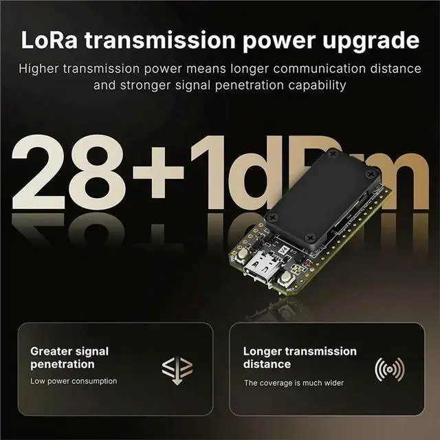 Alt view image 3 of 3 - V4 Lora 32 Dev Board ESP32-S3 SX1262 28Dbm Featuring 0.96In OLED, GPS& 16MB Flash Suitable For Iot Mesh Gateway Projects