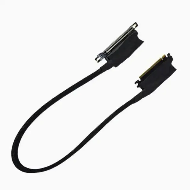 Main image of PCIE 5.0 X16 To X16 Graphics Card Extension Cables GPU 512G For Chassis Server RTX50 Dual Reverse Bending 30CM