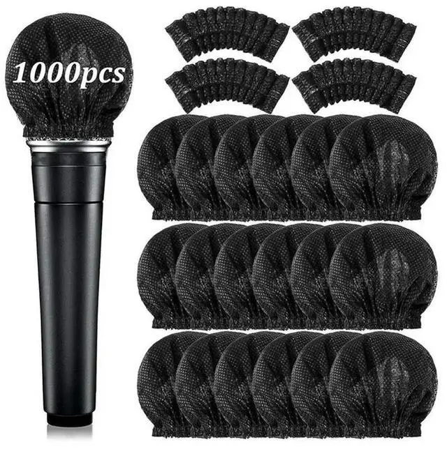 Main image of Disposable Microphone Cover Mic Covers Non Woven Handheld Microphone Windscreen Mic Cover