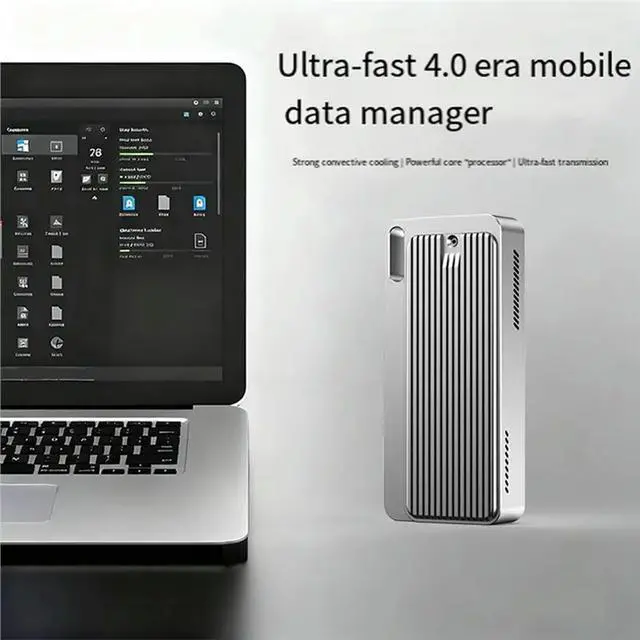 Alt view image 2 of 3 - For Thunderbolt4/3 Compatible 40Gbps USB4.0 M. 2 Nvme SSD Enclosure- Supports USB4, 2280Mm B+ M M-Key SSD Devices Siz