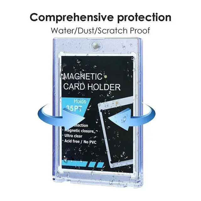 Alt view image 2 of 3 - 25Pc Magnetic Card Holder 35Pt,Card Case Holder Card Protectors Hard Plastic,Card Sleeves Display Case For Baseball Card
