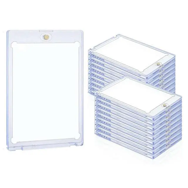 Alt view image 3 of 3 - 25Pc Magnetic Card Holder 35Pt,Card Case Holder Card Protectors Hard Plastic,Card Sleeves Display Case For Baseball Card