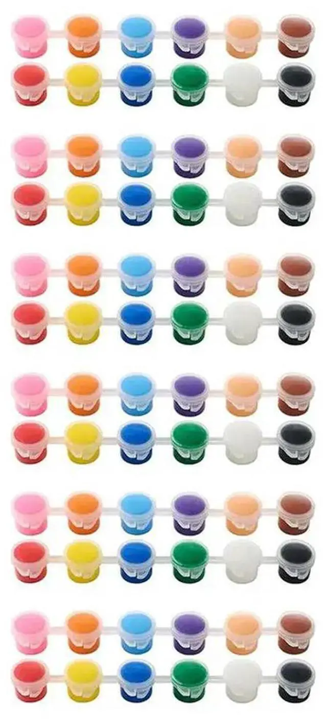 Alt view image 2 of 3 - Mini Acrylic Paint Set 30 Pieces, Kids Paint, 12 Colors Kids Painting Set, Acrylic Paint Strips For Kids Adults