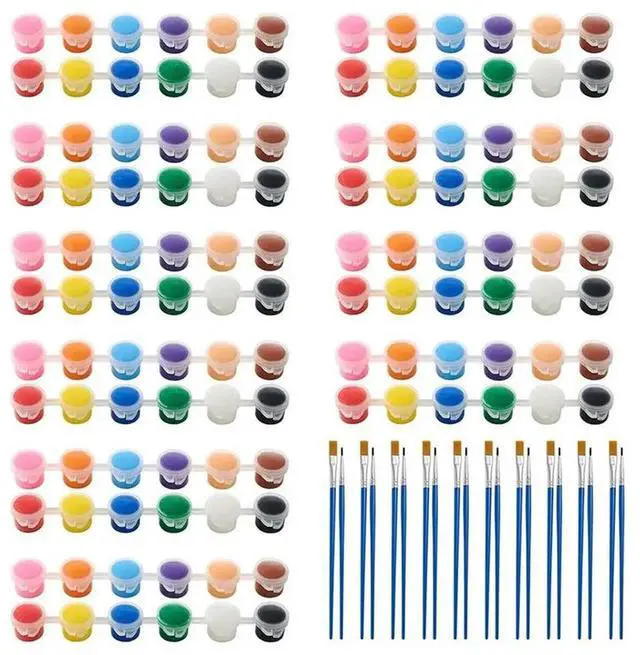 Alt view image 3 of 3 - Mini Acrylic Paint Set 30 Pieces, Kids Paint, 12 Colors Kids Painting Set, Acrylic Paint Strips For Kids Adults