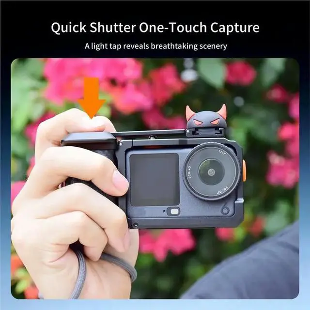 Alt view image 3 of 3 - Magnetic l Cage Quick Release Frame For Action 6 Camera Protective Housing Horizontal/Vertical Switch Cold Shoe Mount