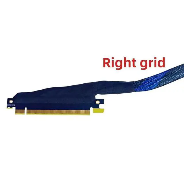 Alt view image 3 of 3 - Braided Mesh For GEN4 PCIE 4.0 X16 Extension Cable 1Pc- Riser Harness For AI Server Graphics Card(30Cm, 16AD4 Right-Left)