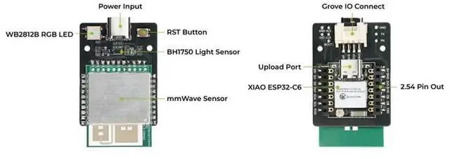 Alt view image 3 of 3 - XIAO ESP32C6 60Ghz Mmwave Sensor, Breathing Heartbeat Detection Sensor- MR60BHA2, Works Esphome, Home Assistant
