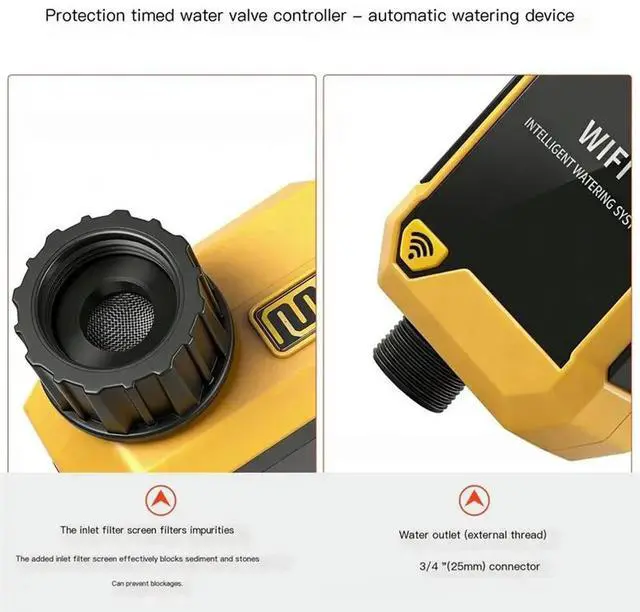 Alt view image 2 of 3 - Sprinkler Water Timer Tuya With Rain Sensor Remote Control IPX6 Rated Irrigation System For Garden Yard Lawn