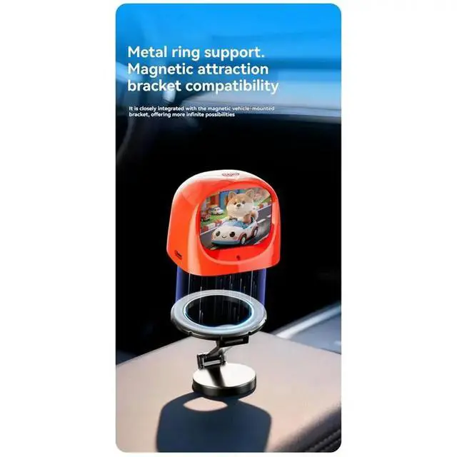 Alt view image 3 of 3 - Dash Board AI Car Robot Electronic Pet Dashboard Emotional Expression Dash Car Decorations Wi-Fi Multilingual Dialogue