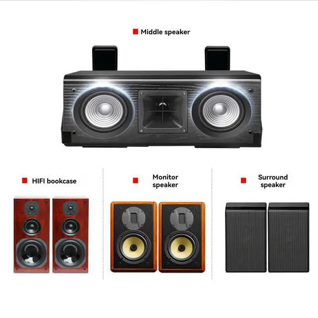 Alt view image 2 of 3 - AT-1Pcs Sound Speaker Wall Mount Speaker Bracket Hanger Adjustable Angle Surrounding Wall Hanging Rack HiFi Bookshelf Box